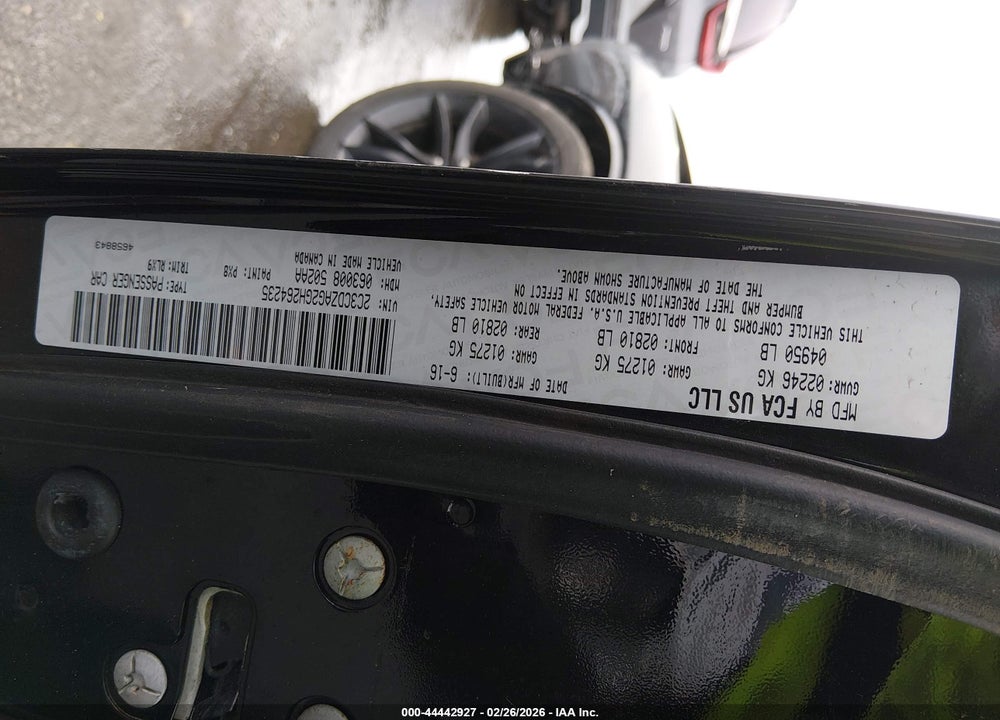 2016 DODGE CHALLENGER SXT PLUS VIN: 2C3CDZAG2GH264235