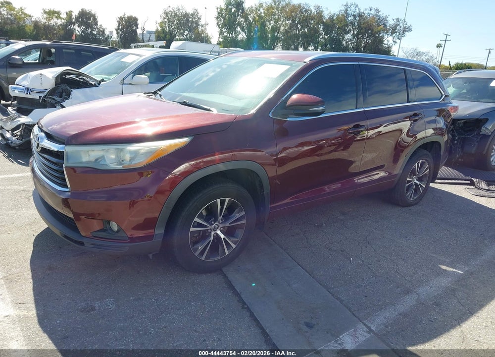 2016 TOYOTA HIGHLANDER XLE V6 VIN: 5TDKKRFH0GS143896