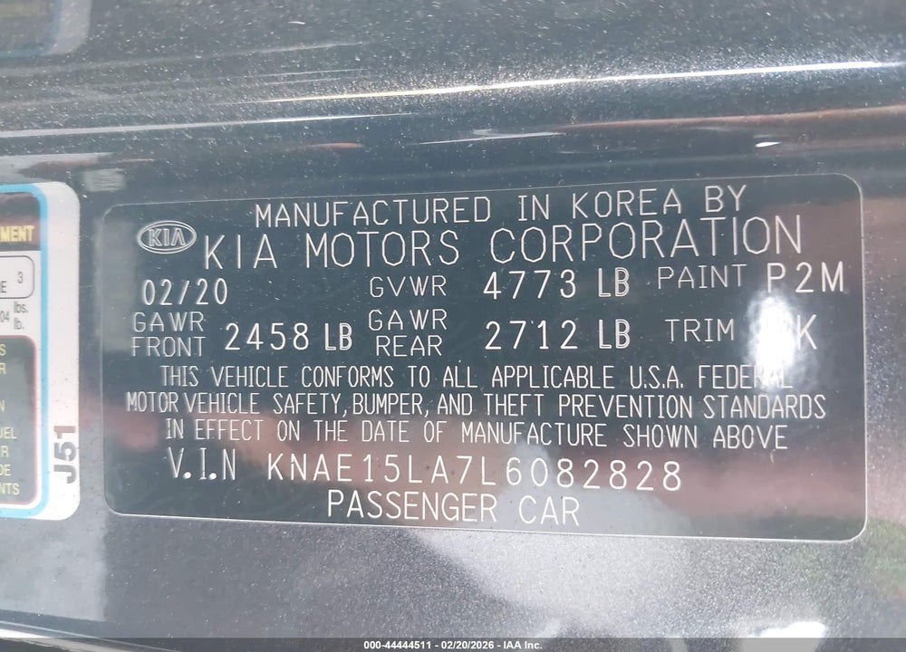 2020 KIA STINGER GT-LINE VIN: KNAE15LA7L6082828
