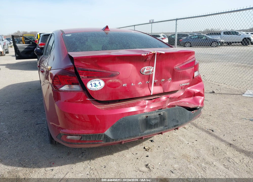 2019 HYUNDAI ELANTRA LIMITED VIN: KMHD84LF3KU754650