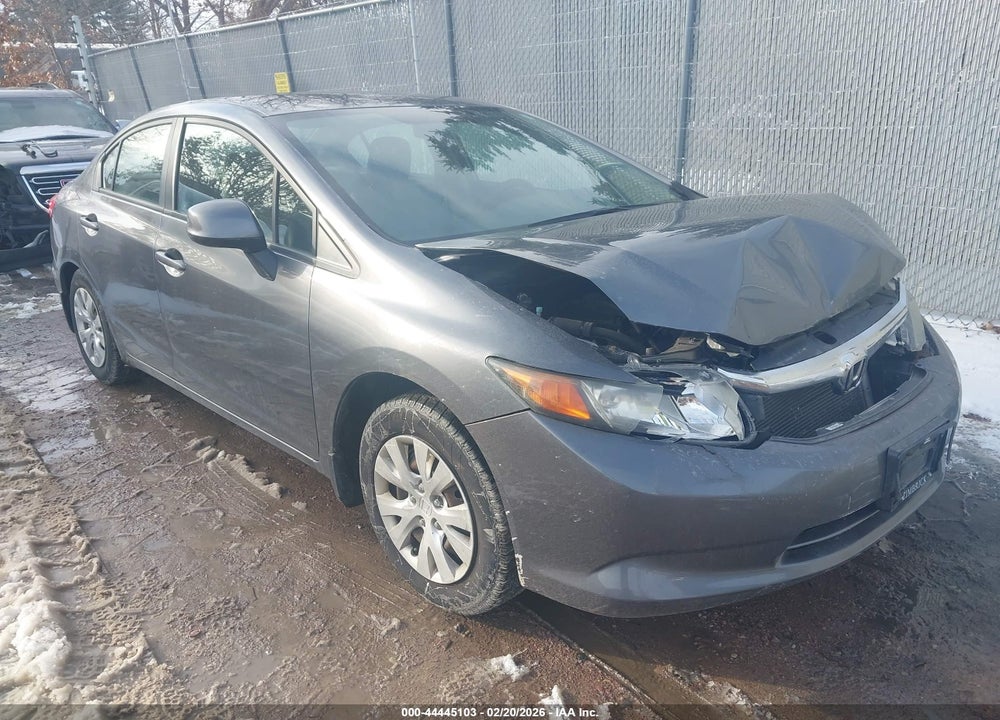 2012 HONDA CIVIC LX VIN: 19XFB2F52CE065303