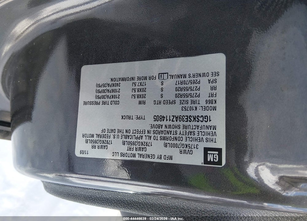 2010 CHEVROLET SILVERADO 1500 LT VIN: 1GCSKSE39AZ114805