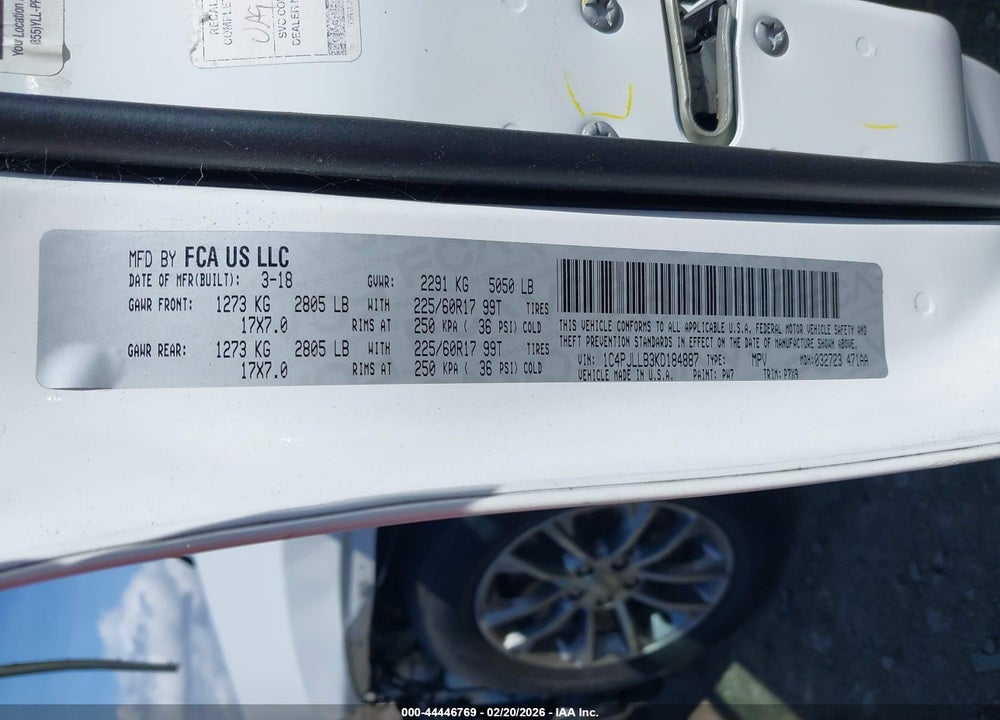 2019 JEEP CHEROKEE LATITUDE PLUS FWD VIN: 1C4PJLLB3KD184887