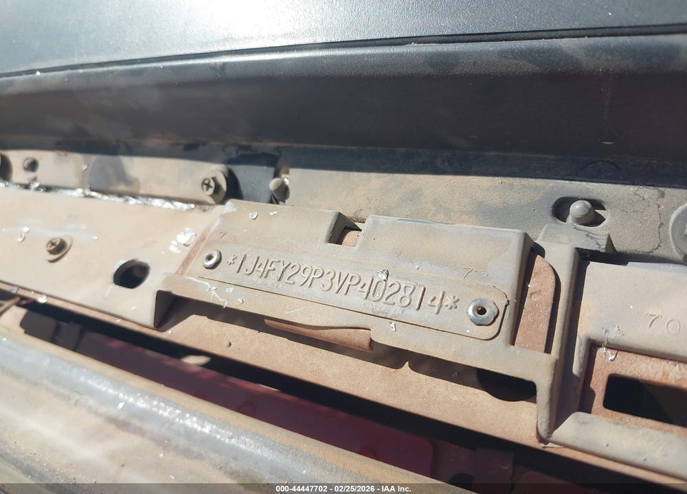 1997 JEEP WRANGLER SE VIN: 1J4FY29P3VP402814