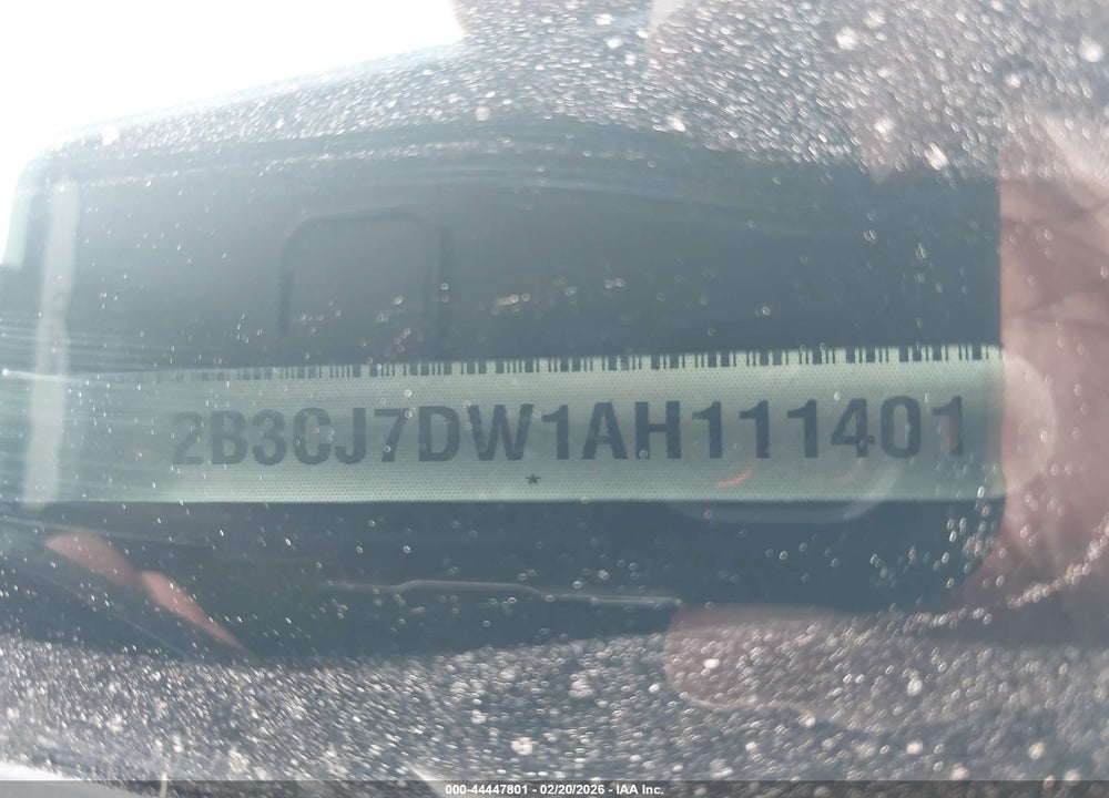 2010 DODGE CHALLENGER SRT8 VIN: 2B3CJ7DW1AH111401