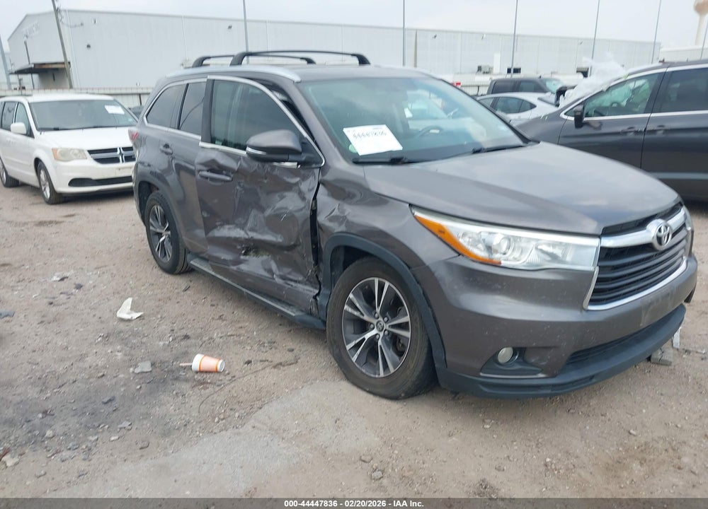 2016 TOYOTA HIGHLANDER XLE V6 VIN: 5TDKKRFH6GS145023