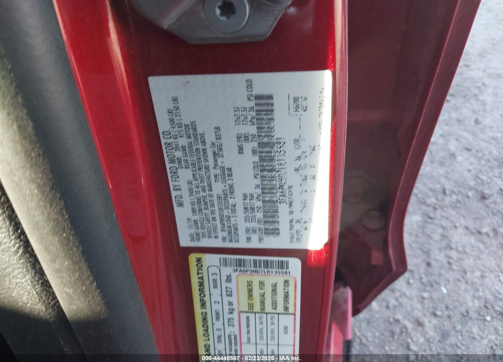 2020 FORD FUSION SE VIN: 3FA6P0HD7LR135581