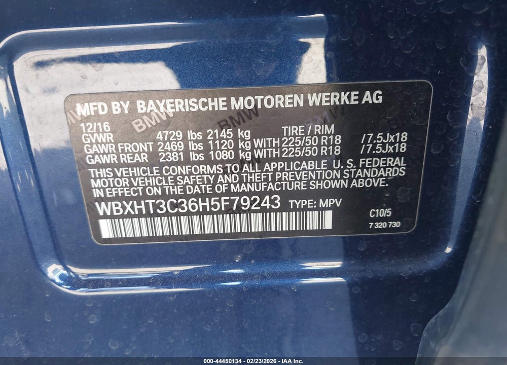 2017 BMW X1 XDRIVE28I VIN: WBXHT3C36H5F79243