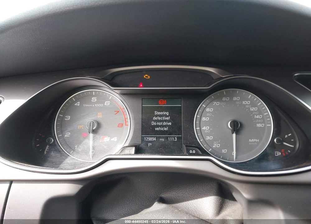 2013 AUDI S4 PREMIUM VIN: WAUBGBFL0DA217224