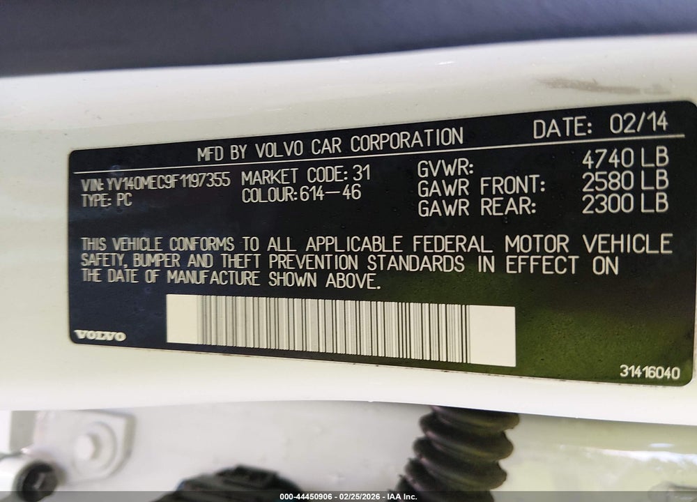 2015 VOLVO V60 T5 PREMIER PLUS VIN: YV140MEC9F1197355