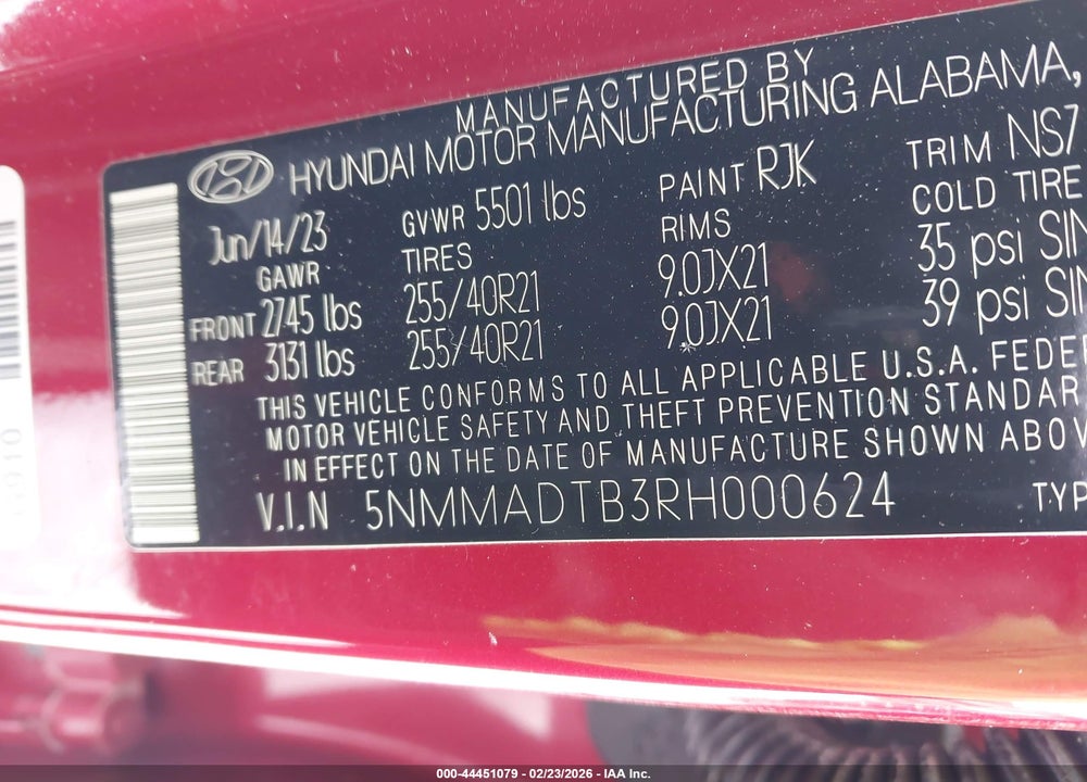 2024 GENESIS GV70 2.5T AWD VIN: 5NMMADTB3RH000624