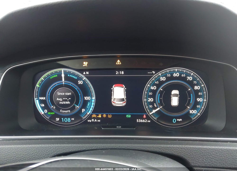 2019 VOLKSWAGEN E-GOLF SEL PREMIUM VIN: WVWPR7AU9KW911250