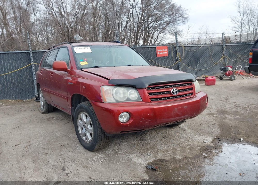 2001 TOYOTA HIGHLANDER V6 VIN: JTEHF21A310026562