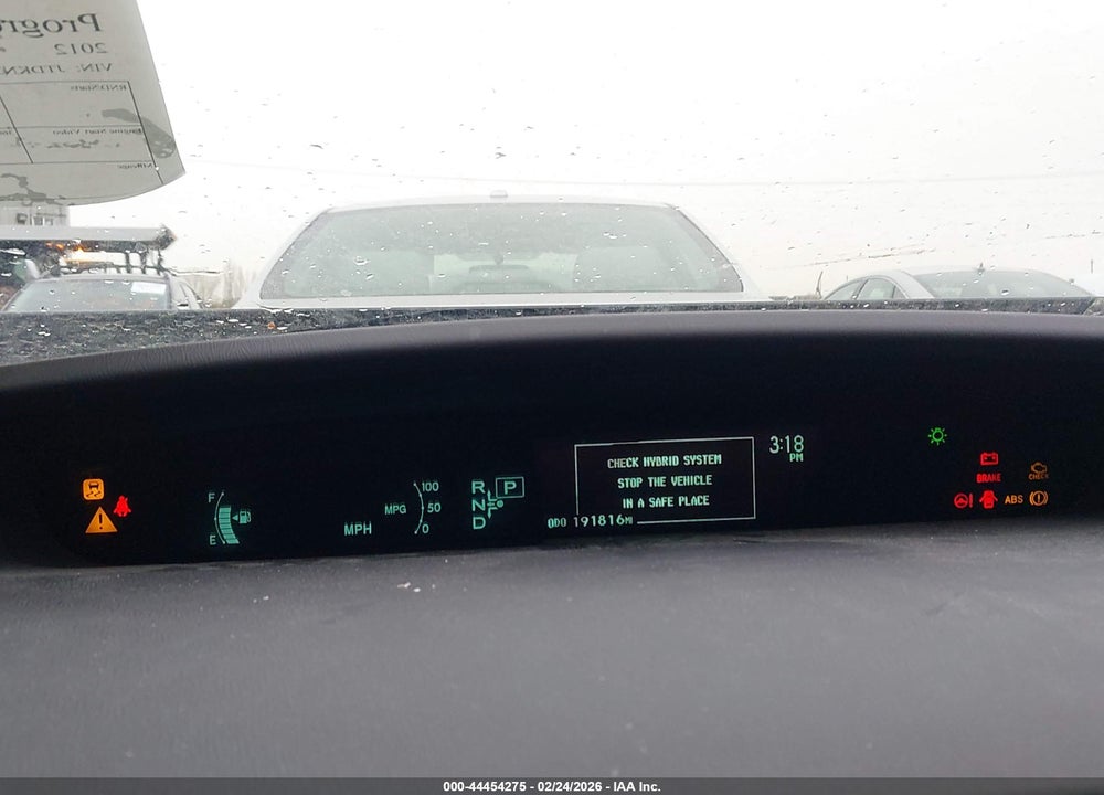 2012 TOYOTA PRIUS THREE VIN: JTDKN3DUXC5415584