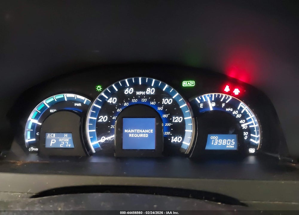 2012 TOYOTA CAMRY HYBRID LE VIN: 4T1BD1FK6CU047991