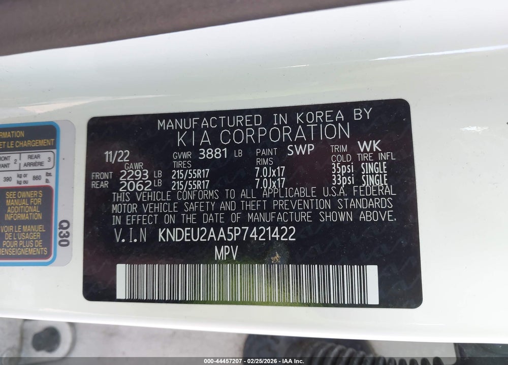 2023 KIA SELTOS S VIN: KNDEU2AA5P7421422