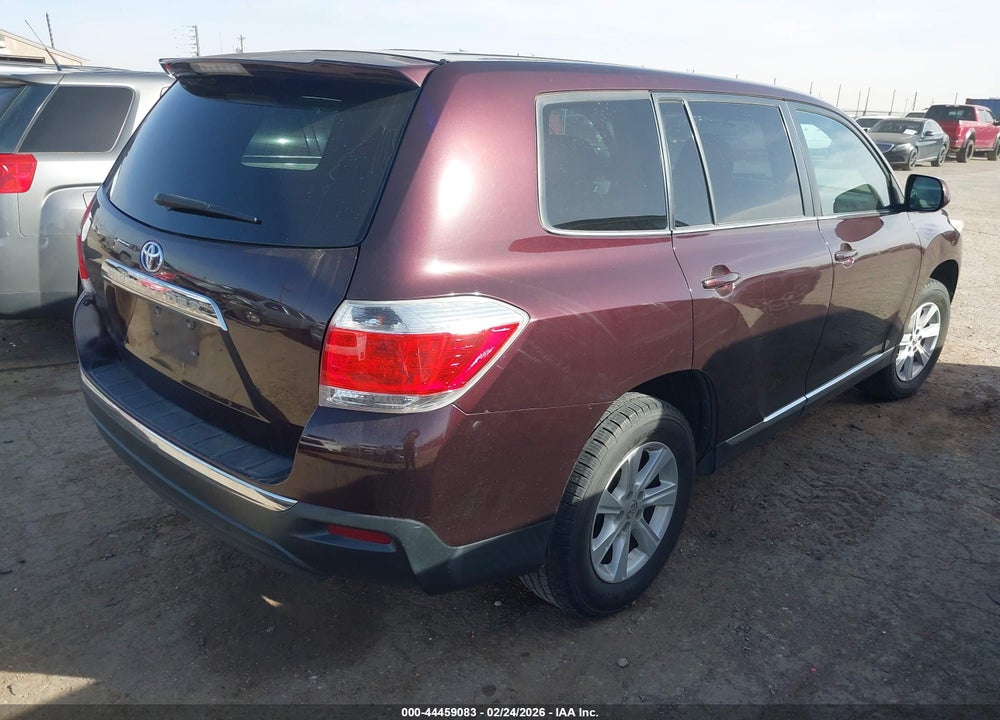 2013 TOYOTA HIGHLANDER BASE V6 VIN: 5TDZK3EH4DS138919