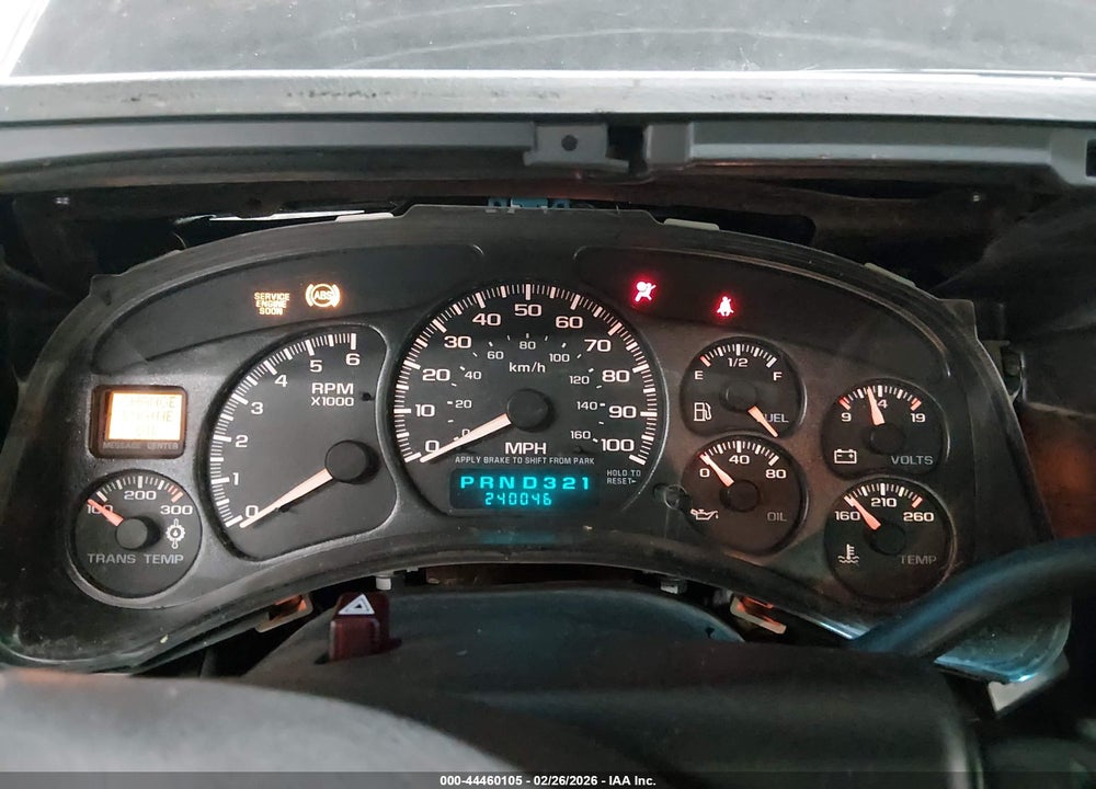 2001 CHEVROLET SILVERADO 1500HD LS VIN: 1GCGK13U81F185992