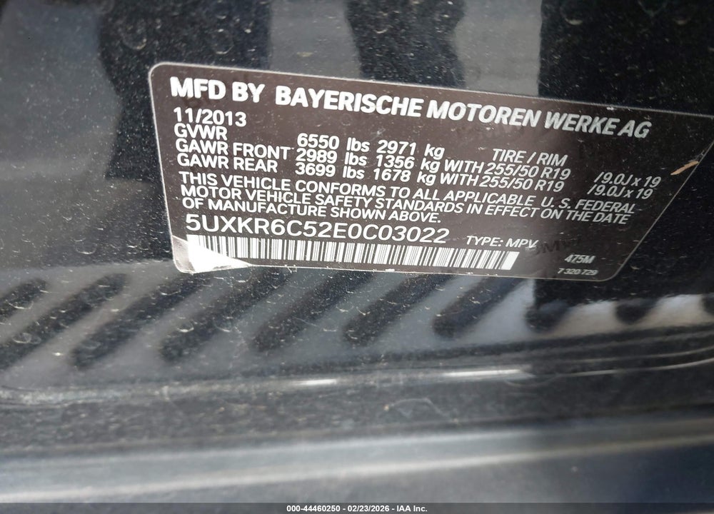 2014 BMW X5 VIN: 5UXKR6C52E0C03022