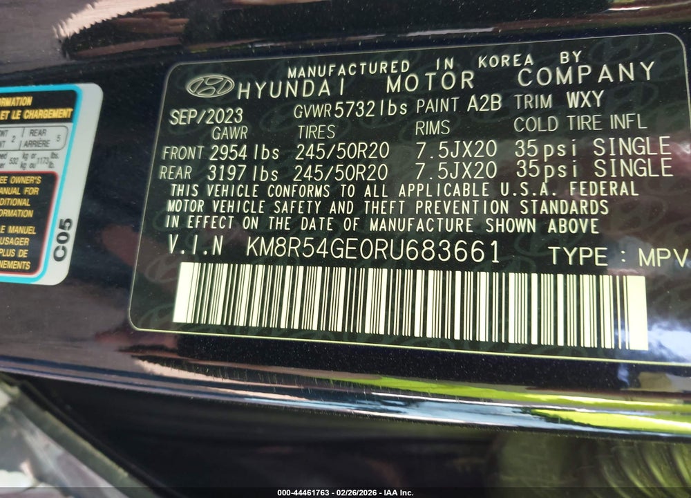 2024 HYUNDAI PALISADE LIMITED VIN: KM8R54GE0RU683661