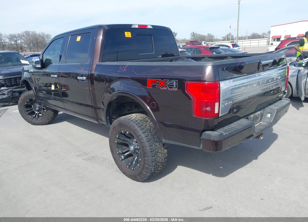 2018 FORD F-150 PLATINUM VIN: 1FTEW1EG6JFA44051