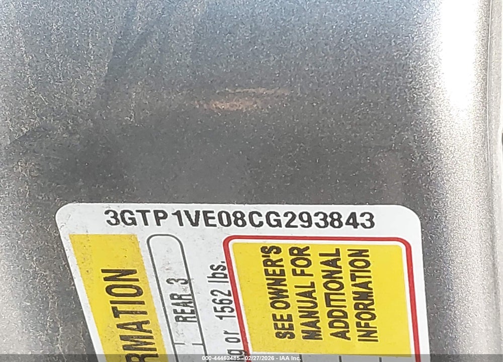2012 GMC SIERRA 1500 SLE VIN: 3GTP1VE08CG293843