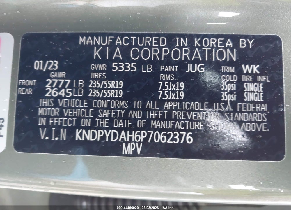 2023 KIA SPORTAGE PLUG-IN HYBRID X-LINE VIN: KNDPYDAH6P7062376