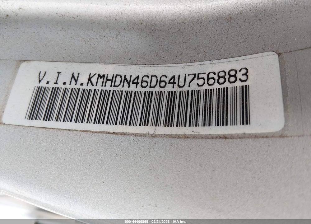 2004 HYUNDAI ELANTRA GLS/GT VIN: KMHDN46D64U756883