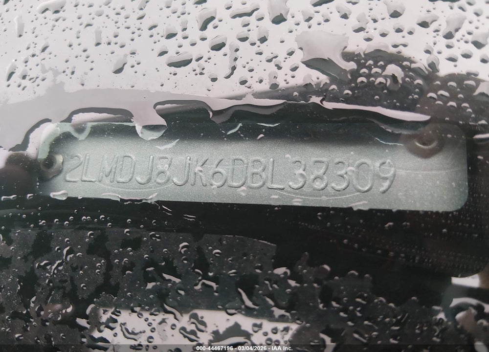 2013 LINCOLN MKX VIN: 2LMDJ8JK6DBL38309