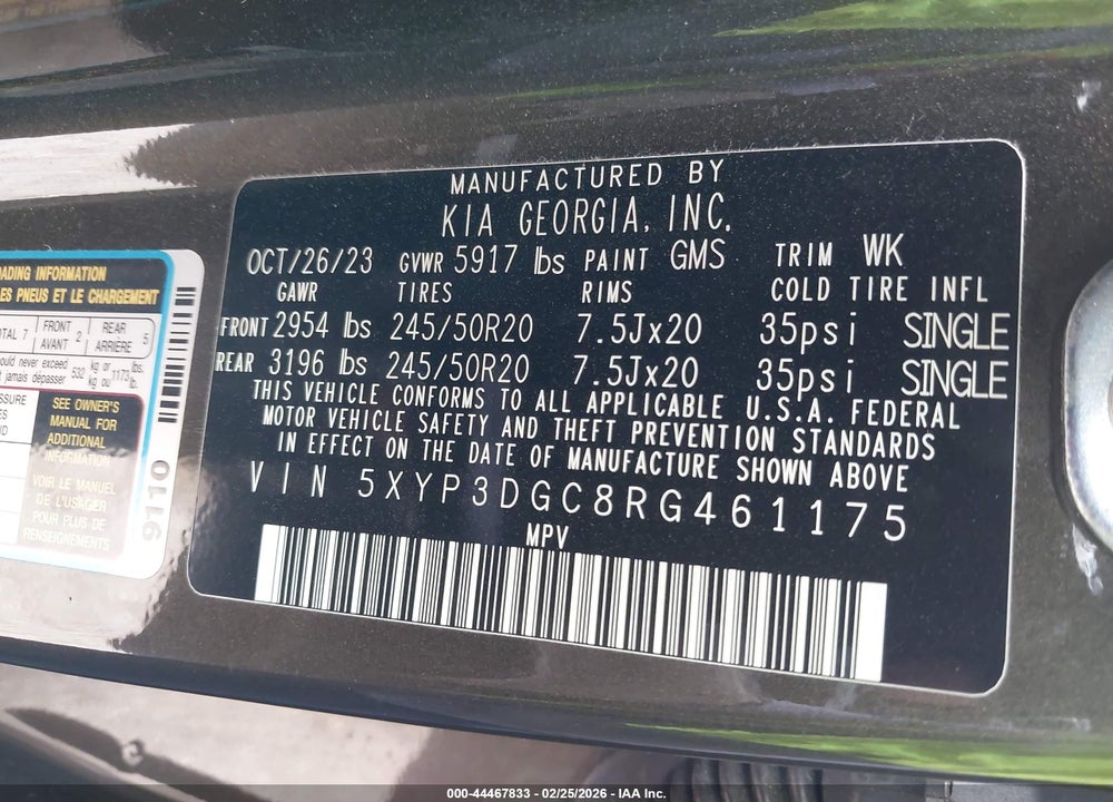 2024 KIA TELLURIDE EX X-LINE VIN: 5XYP3DGC8RG461175