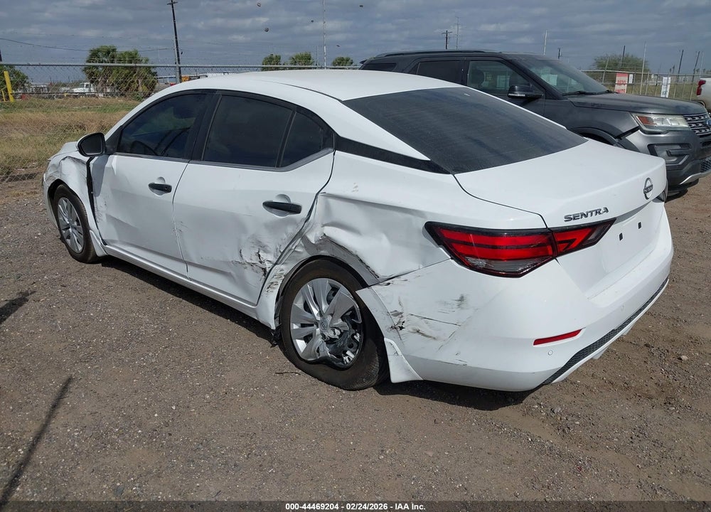 2025 NISSAN SENTRA S VIN: 3N1AB8BV3SY222291