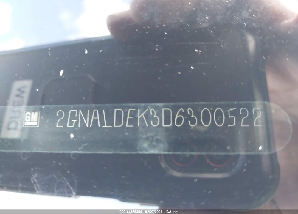 2013 CHEVROLET EQUINOX 1LT VIN: 2GNALDEK3D6300522