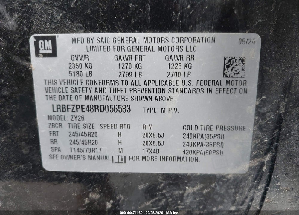 2024 BUICK ENVISION SPORT TOURING AWD VIN: LRBFZPE48RD056583
