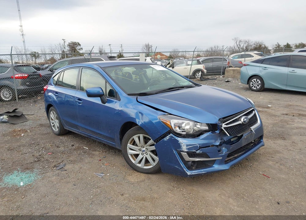 2016 SUBARU IMPREZA 2.0I PREMIUM VIN: JF1GPAB68G8256793