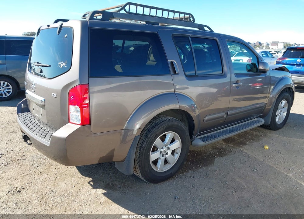 2008 NISSAN PATHFINDER SE VIN: 5N1AR18U78C639568