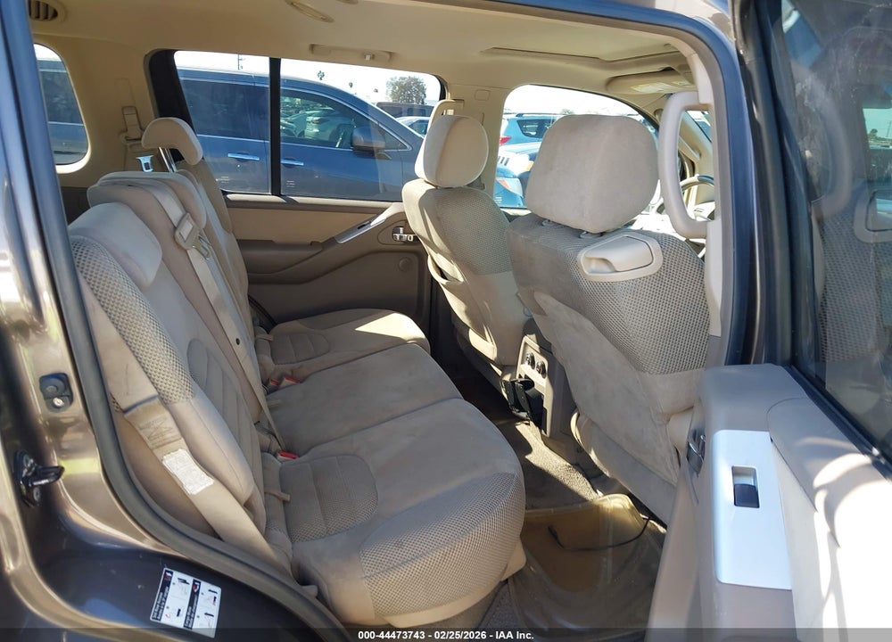 2008 NISSAN PATHFINDER SE VIN: 5N1AR18U78C639568