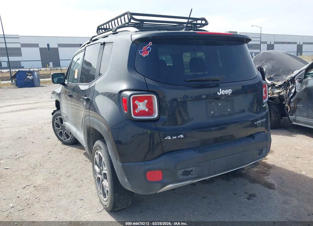 2016 JEEP RENEGADE LIMITED VIN: ZACCJBDT4GPD16581
