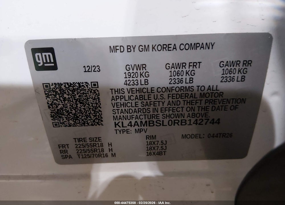 2024 BUICK ENCORE GX PREFERRED FWD VIN: KL4AMBSL0RB142744