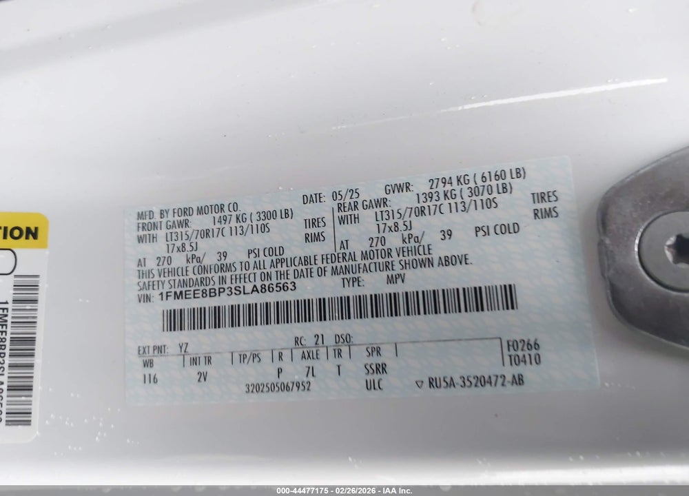 2025 FORD BRONCO OUTER BANKS VIN: 1FMEE8BP3SLA86563