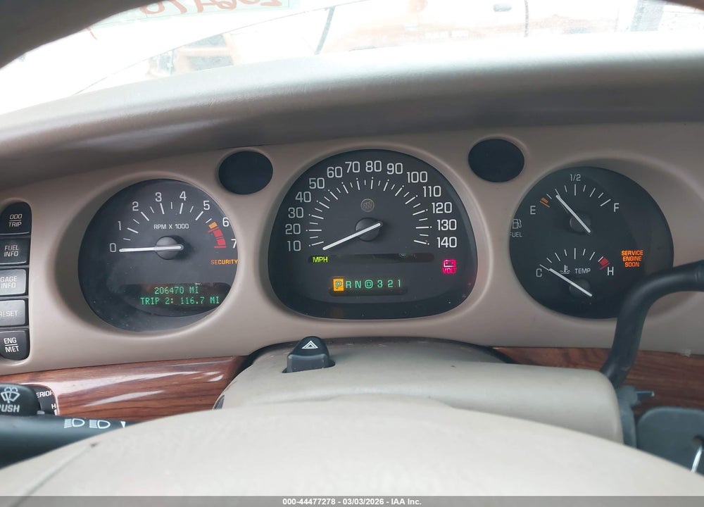 2000 BUICK LESABRE CUSTOM VIN: 1G4HP54K5YU149818