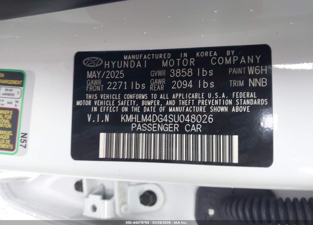 2025 HYUNDAI ELANTRA SEL SPORT VIN: KMHLM4DG4SU048026