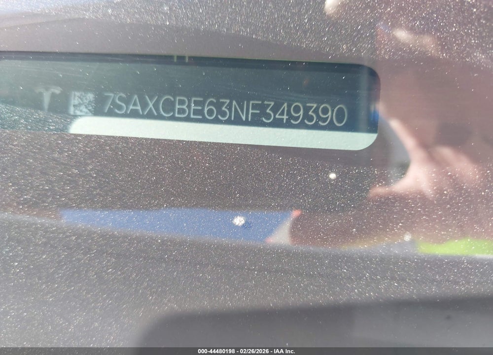 2022 TESLA MODEL X PLAID TRI MOTOR ALL-WHEEL DRIVE VIN: 7SAXCBE63NF349390