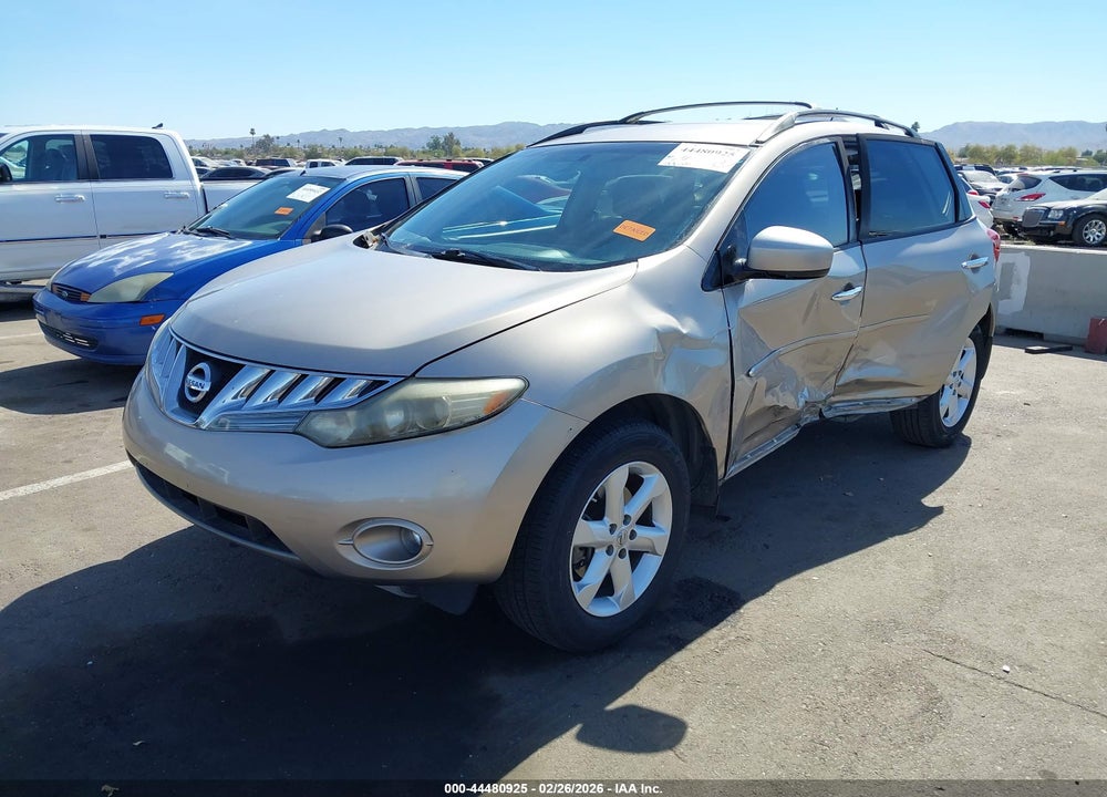 2009 NISSAN MURANO SL VIN: JN8AZ18U69W002177