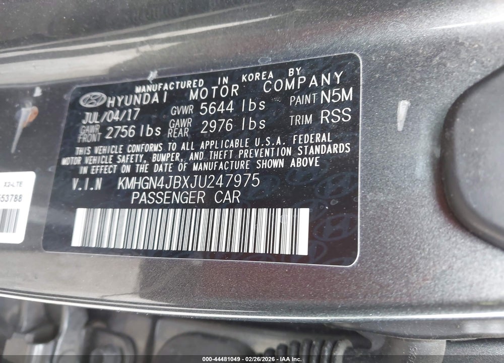 2018 GENESIS G80 3.3T SPORT VIN: KMHGN4JBXJU247975