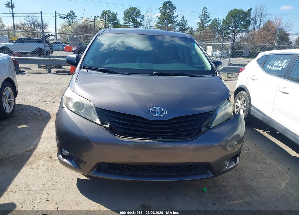 2012 TOYOTA SIENNA BASE V6 7 PASSENGER VIN: 5TDZK3DC4CS207967
