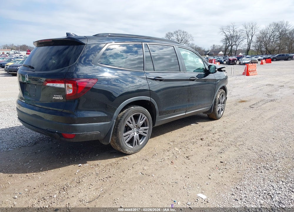 2022 HONDA PILOT AWD SPORT VIN: 5FNYF6H36NB102558