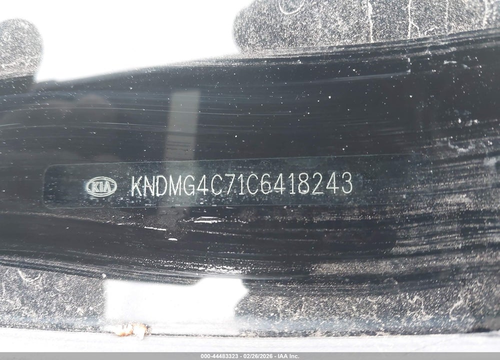 2012 KIA SEDONA LX VIN: KNDMG4C71C6418243