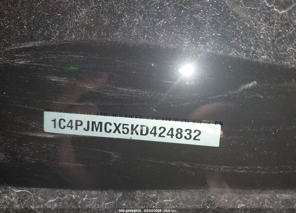 2019 JEEP CHEROKEE LATITUDE 4X4 VIN: 1C4PJMCX5KD424832
