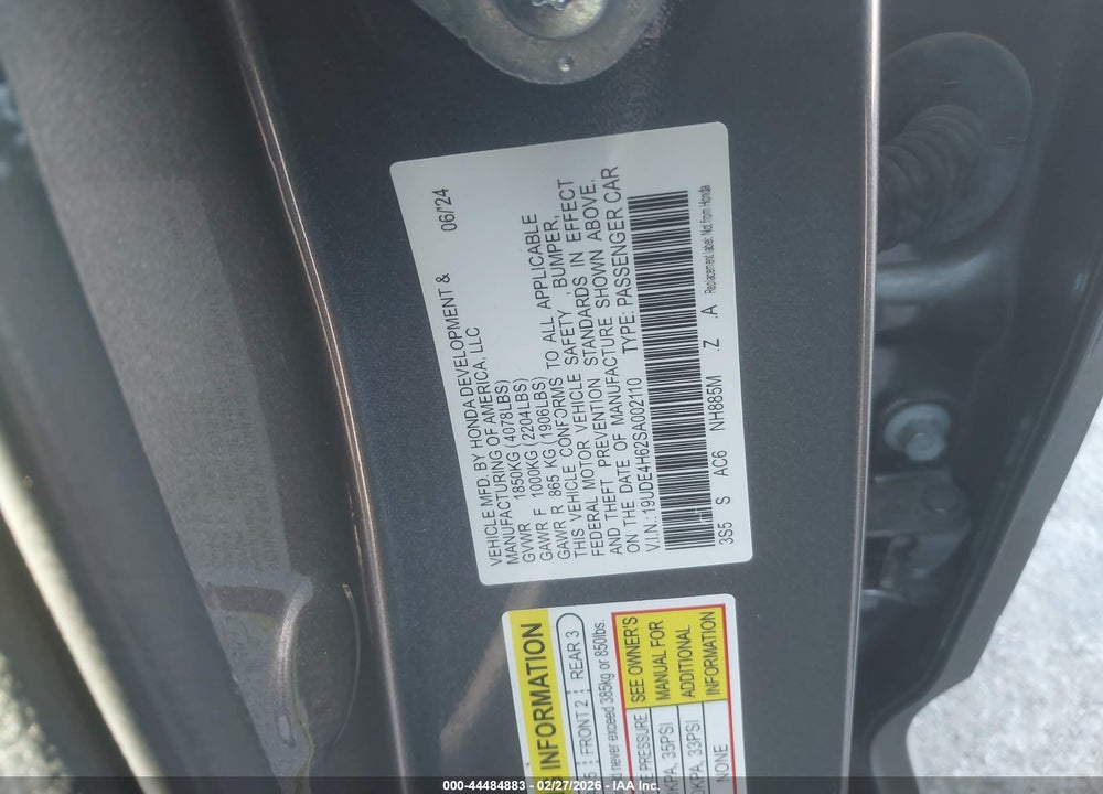 2025 ACURA INTEGRA A-SPEC TECHNOLOGY VIN: 19UDE4H62SA002110