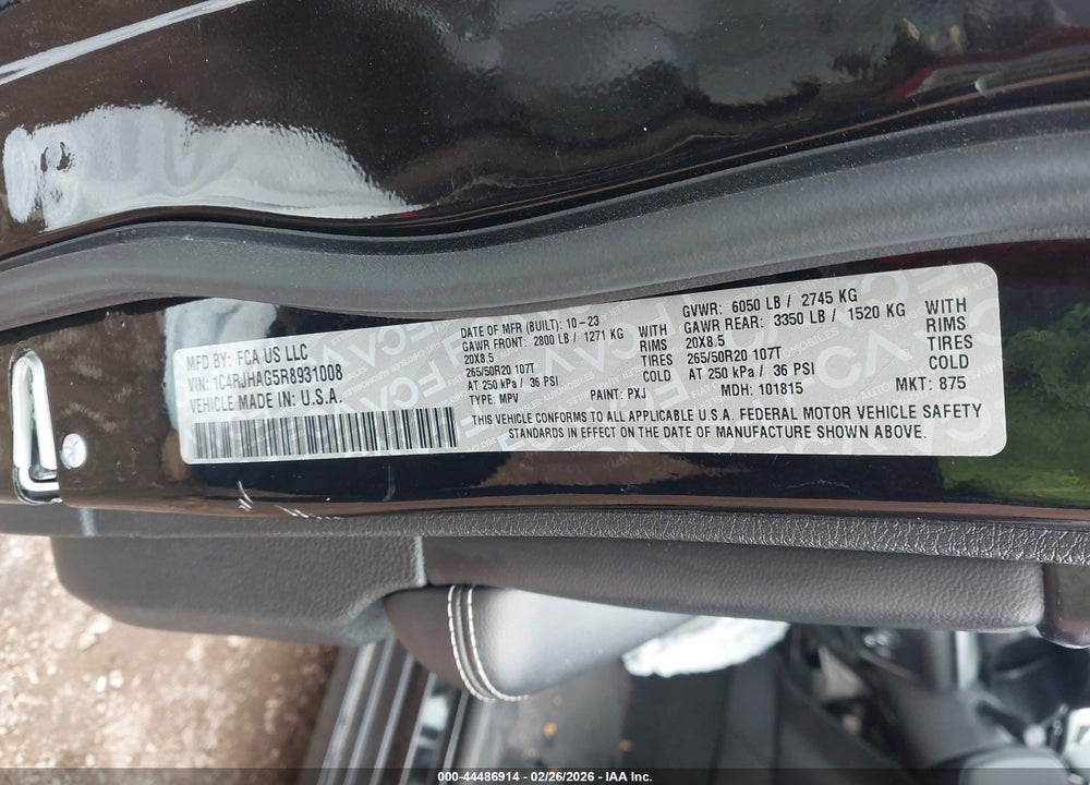 2024 JEEP GRAND CHEROKEE ALTITUDE 4X4 VIN: 1C4RJHAG5R8931008